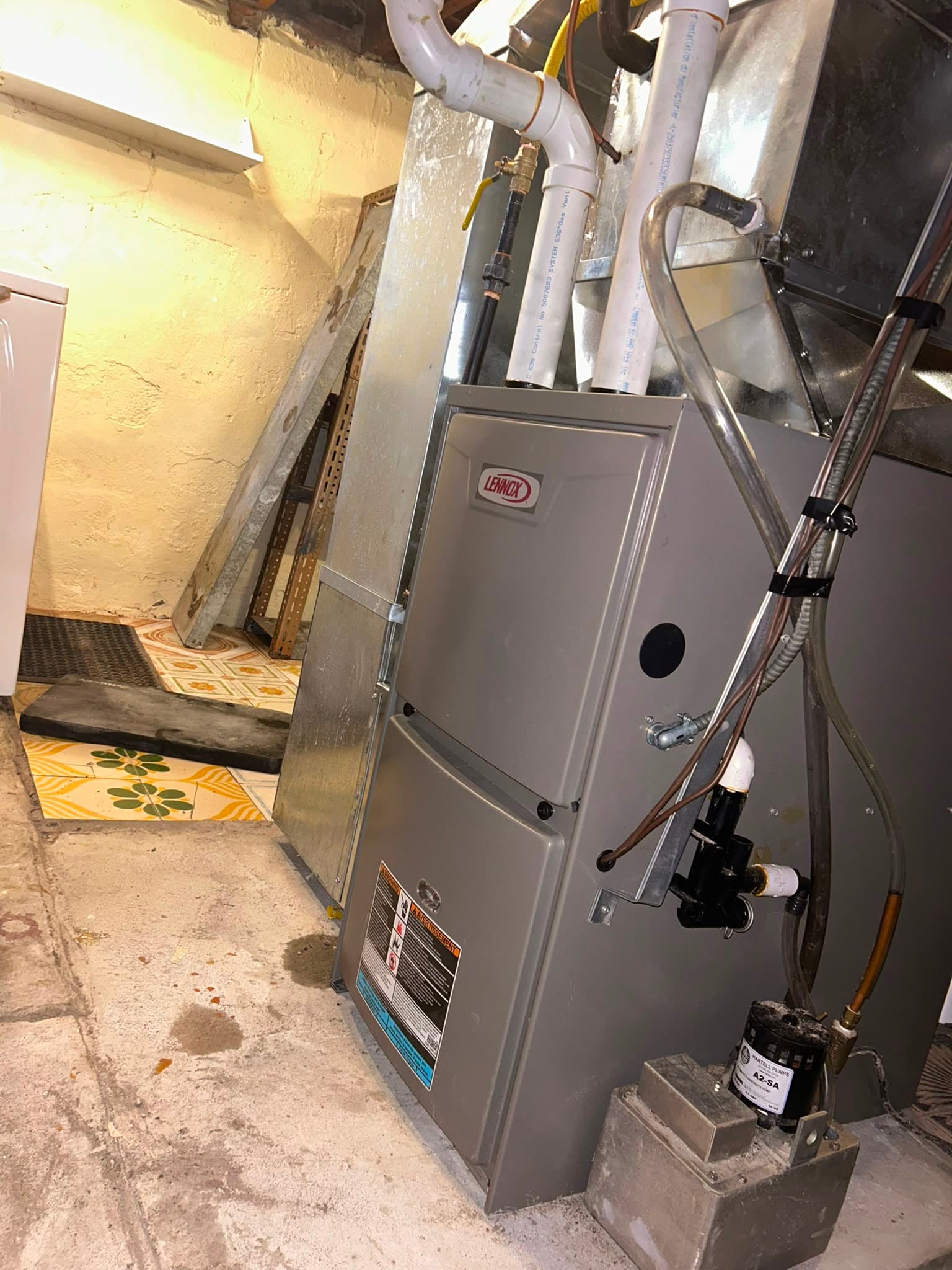 Lennox high-efficiency furnace installed by Blue HIF₂ Mechanical